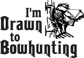 I'm Drawn to Bowhunting Sticker 2