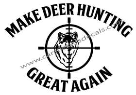 Make Deer Hunting Great Again Wolf in Crosshair Sticker