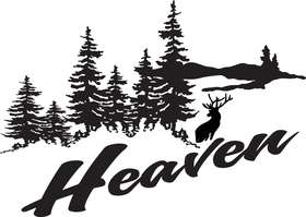 Heaven Buck in Woods Sticker