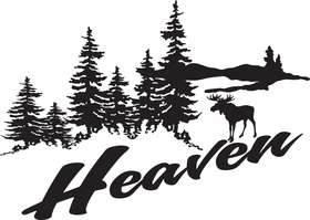 Moose Heaven Sticker