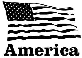 US America Flag Sticker
