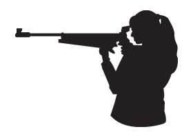 Girl Shooting Sticker