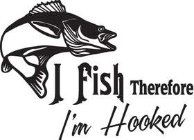 I Fish Thereforeee Im Hooked Bass Sticker 3