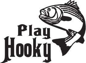 Play Hooky Striper Fishing Sticker 2