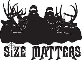 Size Matters Deer Hunting Sticker 5