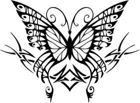 Tribal Butterfly Sticker 184