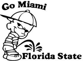 Miami Pee On Florida State Sticker