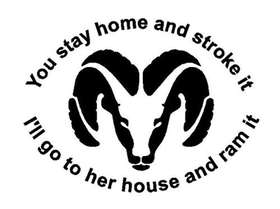 You Stay Home and Stroke it Sticker