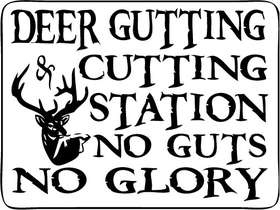 Deer Gutting Station Sticker