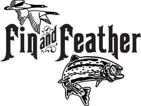 Fin and Feather Salmon Fishing Sticker