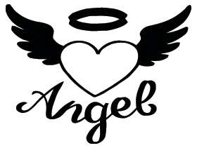 Angel Heart Wing Sticker 4176