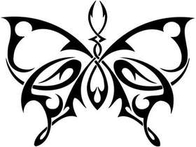 Tribal Butterfly Sticker 125