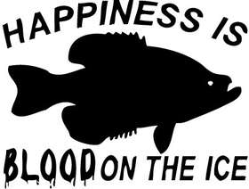 Happiness is Blood on Ice Sticker