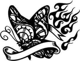 Tribal Butterfly Sticker 213