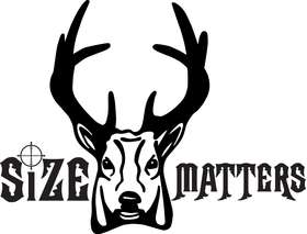 Size Matters Deer Hunting Sticker 10