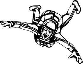 Extreme Skydiver Sticker 2058