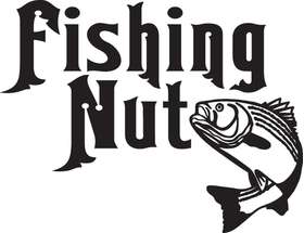 Fishing Nut Striper Fishing Sticker 2