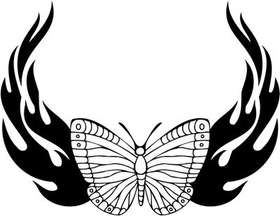 Tribal Butterfly Sticker 286