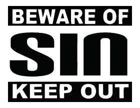 Beware of Sin Sticker 4026