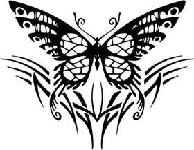 Tribal Butterfly Sticker 176
