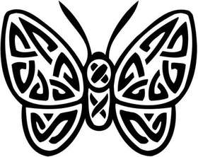 Tribal Butterfly Sticker 3