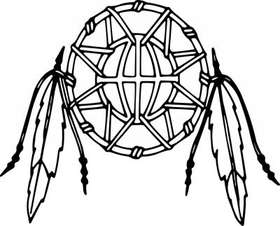 Native American Dreamcatcher Sticker 7a