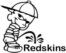 Pee On Redskins Sticker