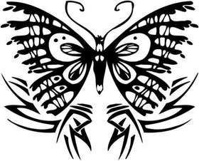 Tribal Butterfly Sticker 191