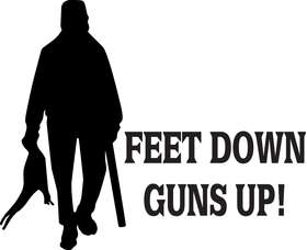 Feet Down Guns Up Sticker 3