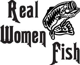 Real Women Fish Bass Sticker