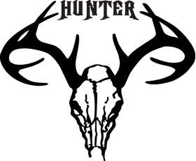 Buck Skull Hunter Sticker