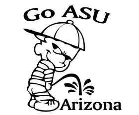 Go ASU Pee on Arizona Sticker