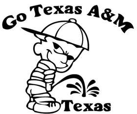 Texas A&M Pee On Texas Sticker
