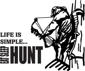Life is Simple Eat Sleep Hunt Bowhunting Sticker