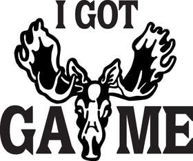 I Got Game Moose Sticker