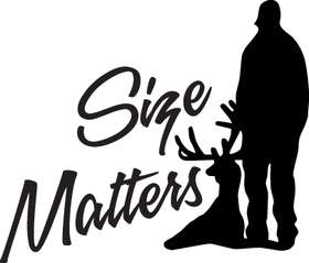 Size Matters Deer Hunting Sticker 2