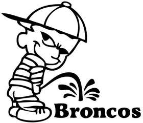 Pee On Broncos Sticker