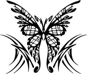 Tribal Butterfly Sticker 177