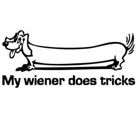 My Wiener does Tricks Sticker