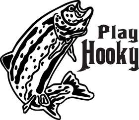 Play Hooky Salmon Fishing Sticker 2