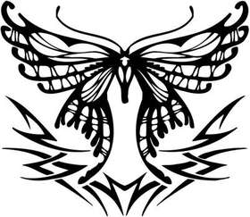 Tribal Butterfly Sticker 193