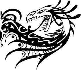 Tribal Dragon Sticker 127