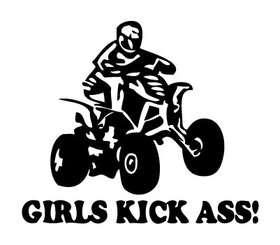 Girls Kick A$$ Sticker