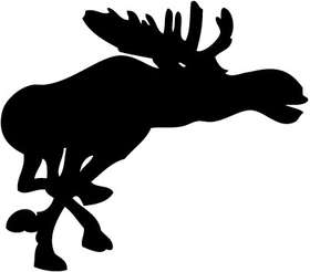 Running Moose Sticker