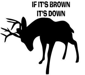 If its Brown its Down Sticker