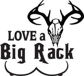 Love a Big Rack Deer Skull Sticker