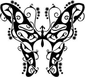 Tribal Butterfly Sticker 169