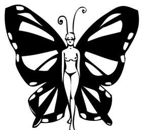 Butterfly Girl Sticker 26
