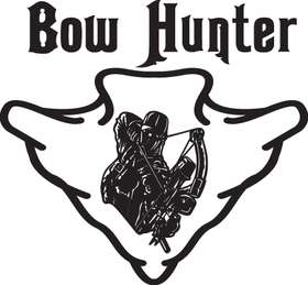 Bowhunter in Arrowhead Sticker
