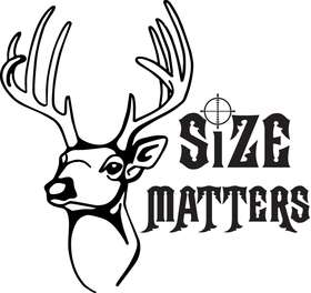 Size Matters Deer Hunting Sticker 6